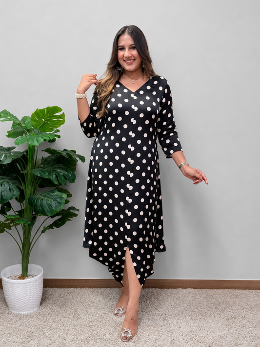 Black And White Polka Dot Dress