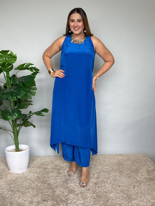 Cobalt Blue Cord Set With Coinwork