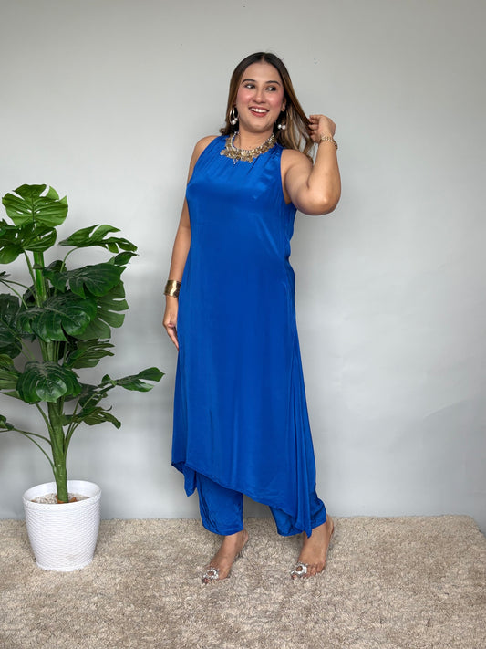 Cobalt Blue Cord Set With Coinwork