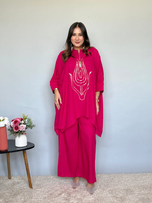 Hot Pink Oversized Cord Set