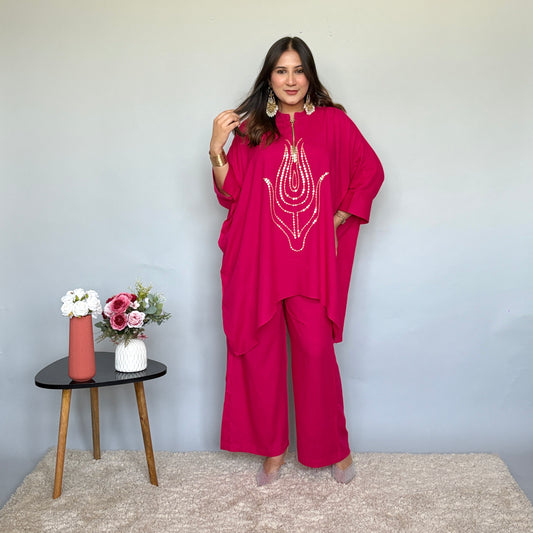 Hot Pink Oversized Cord Set