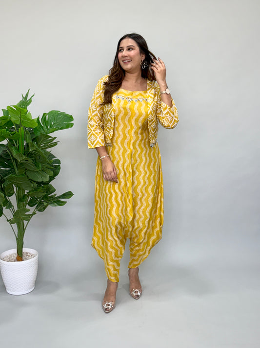 Yellow Jumpsuit With Jacket