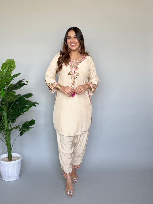 Dhoti Kurta Styled Set With Ombre Dupatta