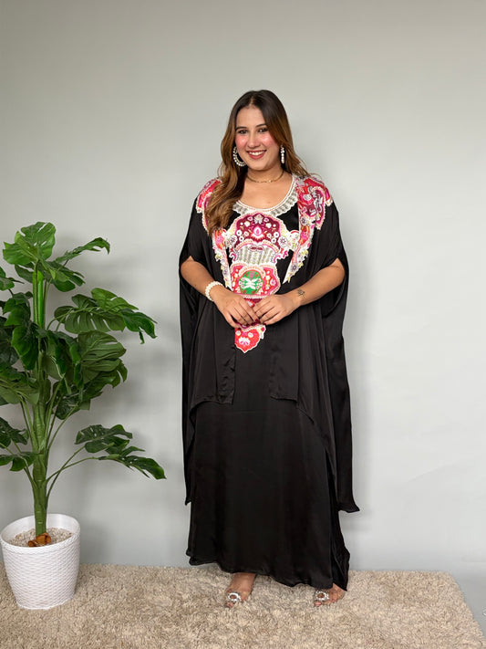 Royal Black Dress With Jacket