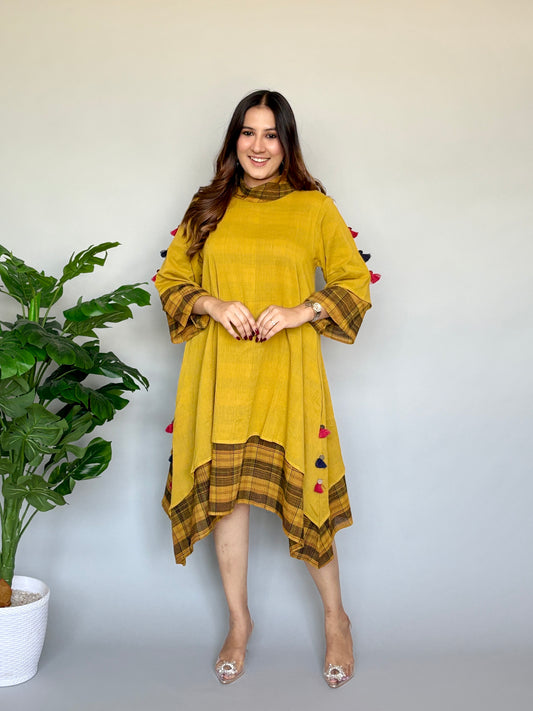 Mustard Asymmetrical Dress