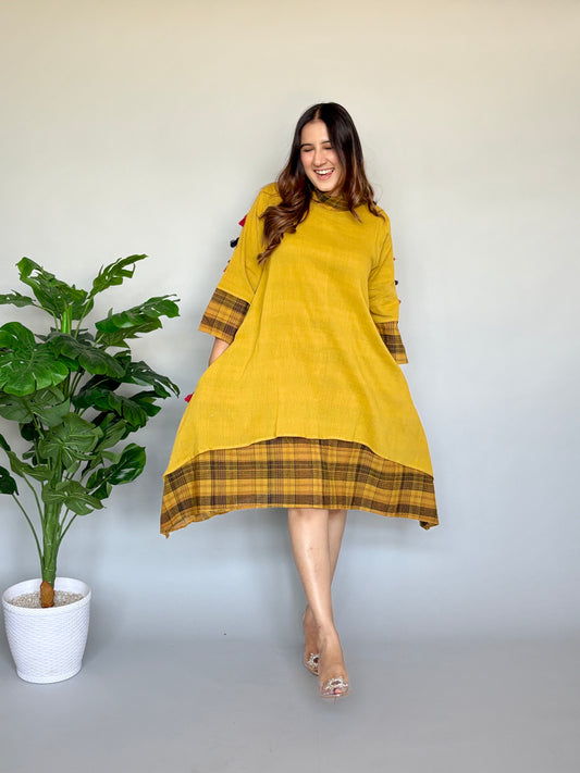 Mustard Asymmetrical Dress