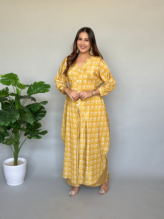Yellow Printed Co-ord Set