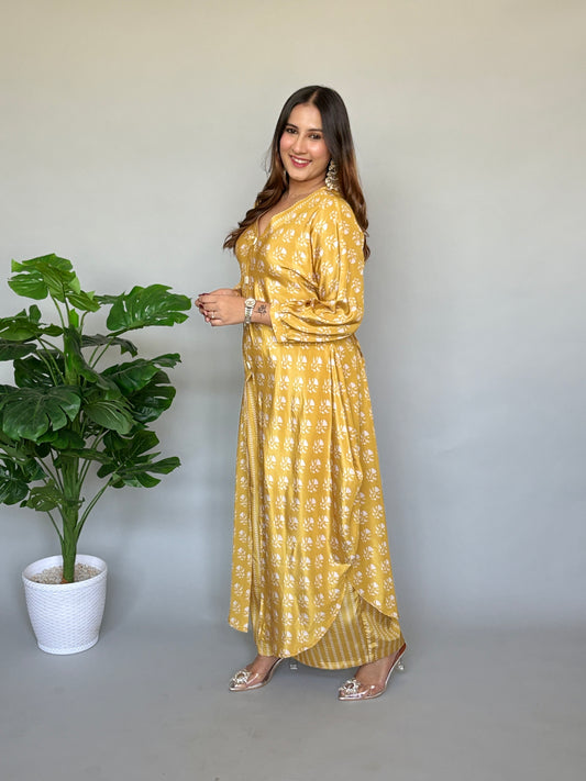 Yellow Printed Co-ord Set