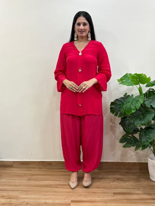 Red Balloon Pants Co-ord Set