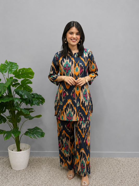 Multicolour Printed Cord Set
