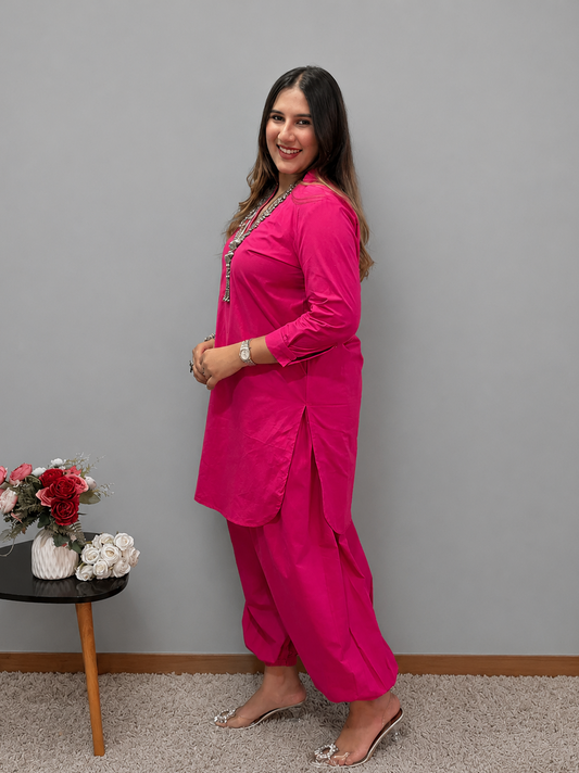 Pink Pathani Cord Set