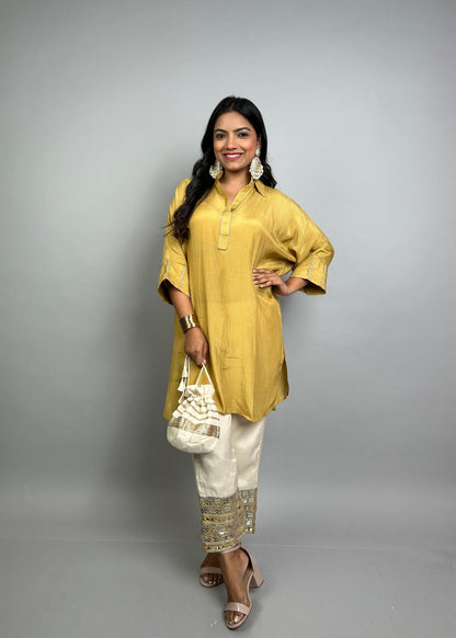 Gold & Cream Fusion Set with Potli