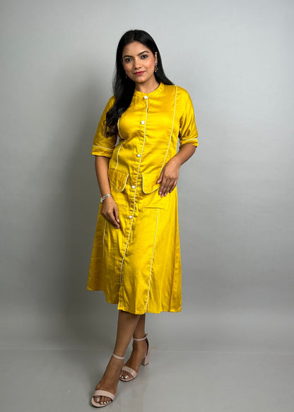 Yellow A-Line Dress