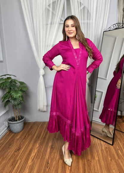 Rani Pink Voluminous Dress