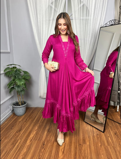 Rani Pink Voluminous Dress