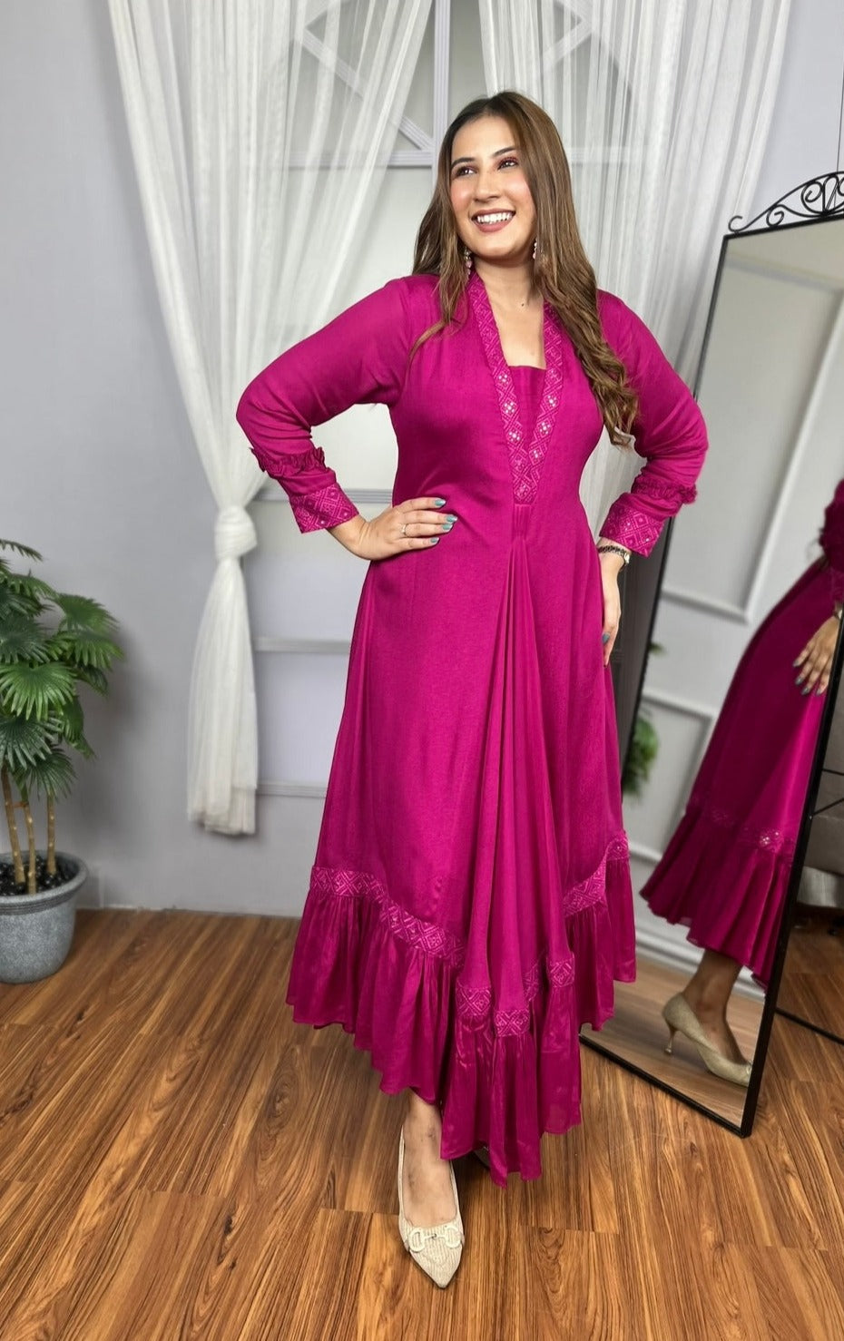 Rani Pink Voluminous Dress