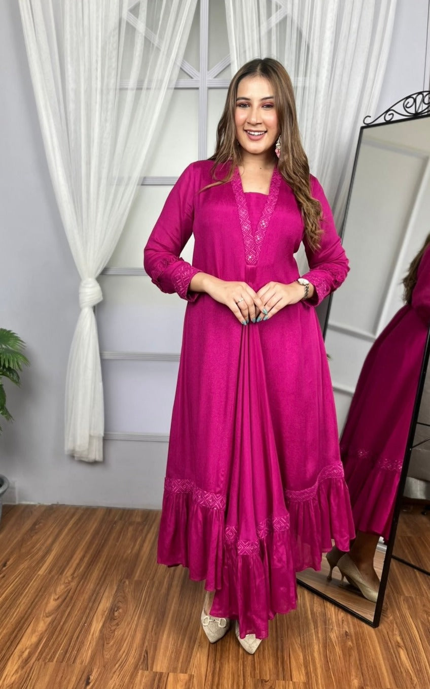 Rani Pink Voluminous Dress