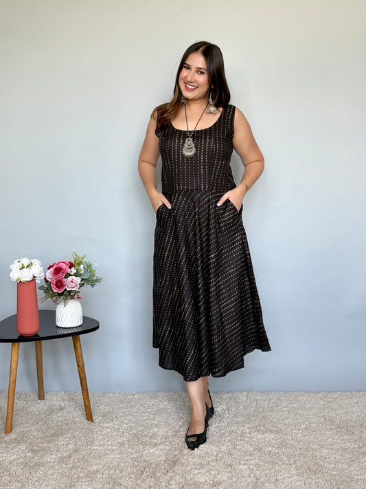 Polka Dots Jacket Midi Dress