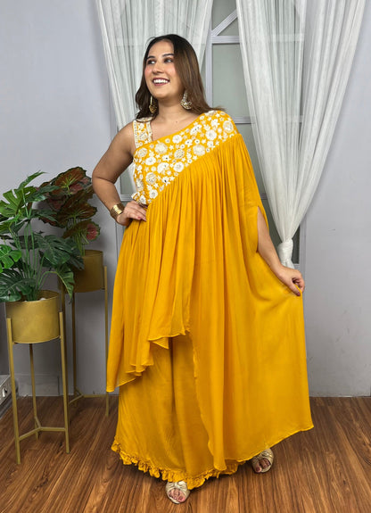 Yellow Asymmetric Voluminous Set