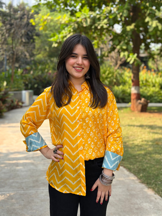 Yellow Printed Shirt