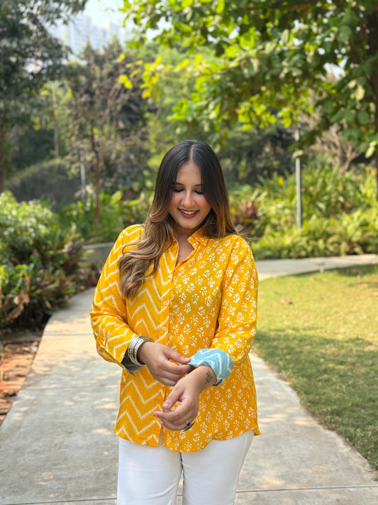 Yellow Printed Shirt