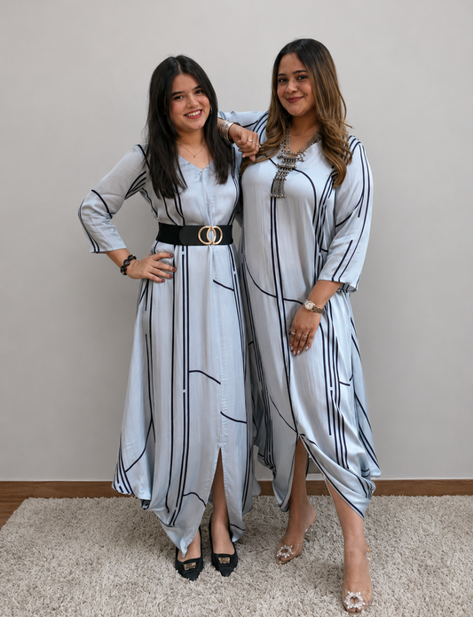 Grey Printed Dress